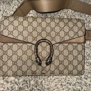 Gucci Beige and Brown Crossbody/Belt/Waist Bag